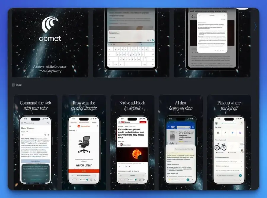 Comet for iOS — เบราว์เซอร์ AI แบบ “คิดและทำแทนคุณได้” จาก…
