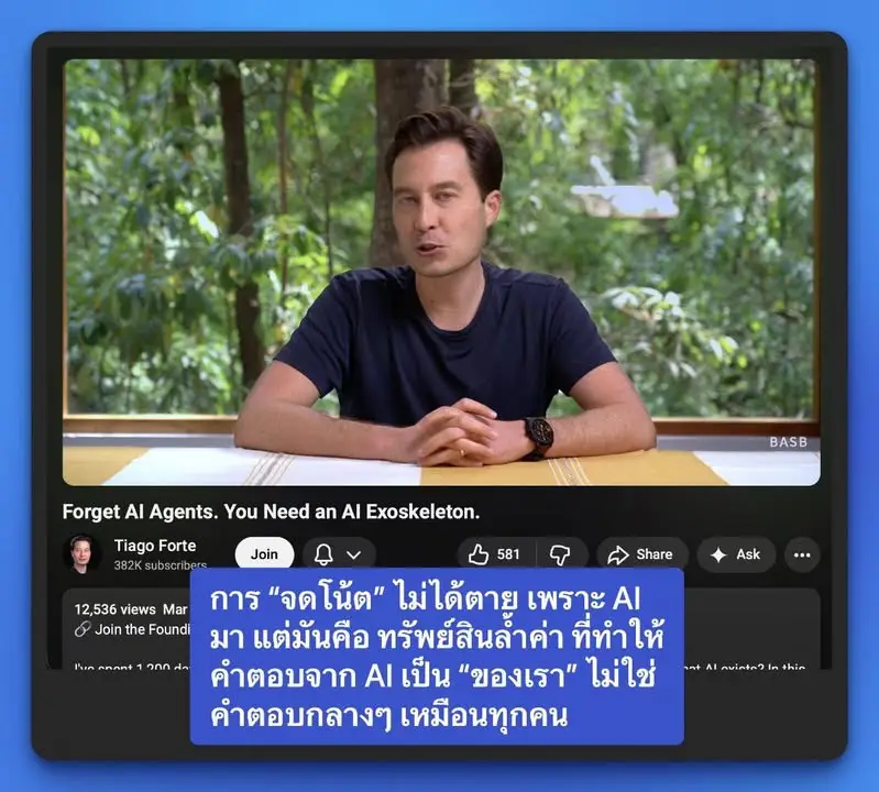 Cognitive Exoskeleton คือคำที่ผมชอบมากช่วงนี้ครับ คนคิดคือเจ้าพ่อ…