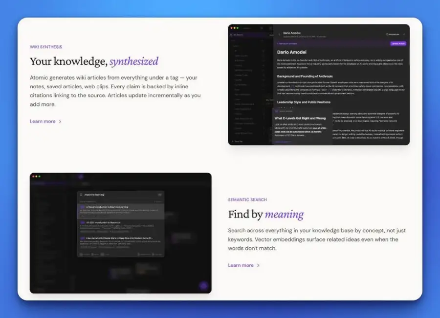 Atomic คือแอป knowledge base สาย local-first ที่เอา markdown, ฟีด… — รูปที่ 3