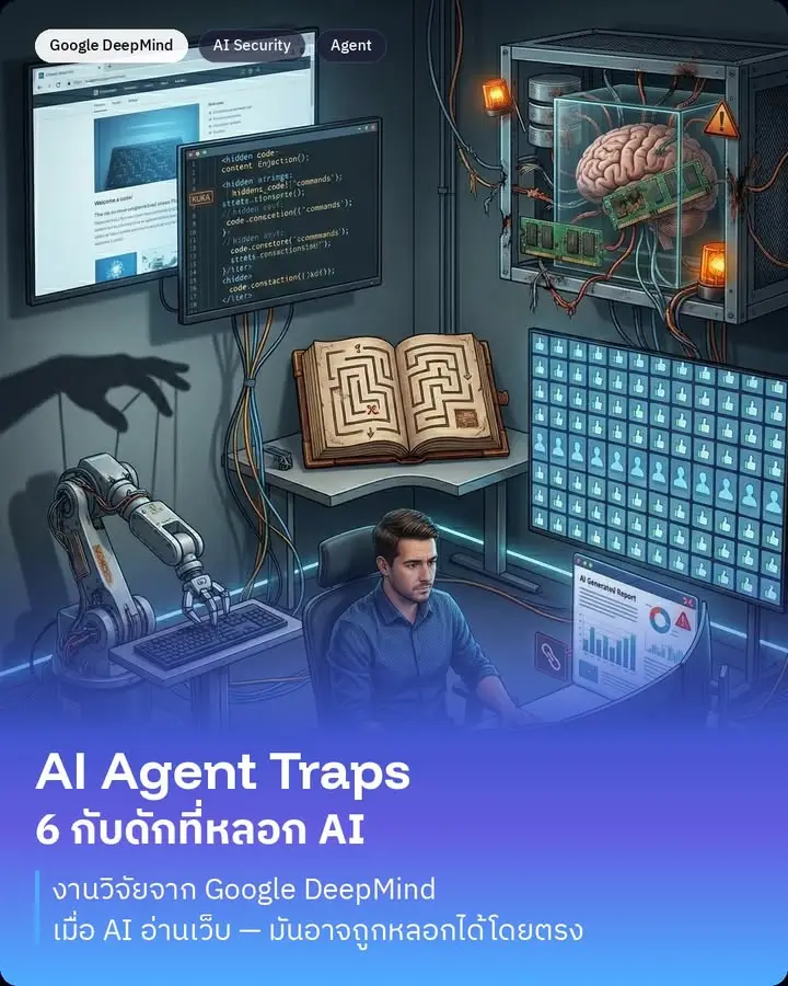 AI Agent Traps: 6 กับดักที่โลกเว็บใช้หลอก AI ให้คิดผิด…