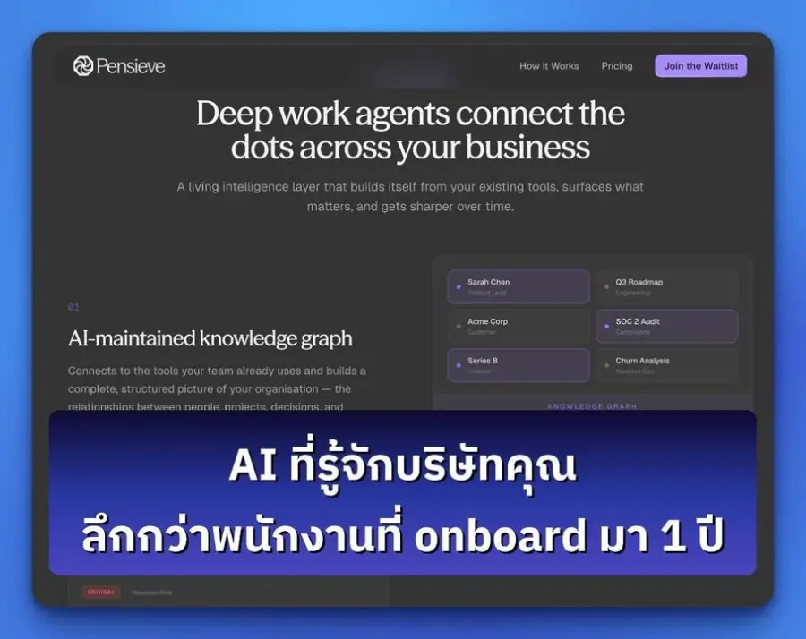 Pensieve — AI ที่รู้จักบริษัทคุณลึกกว่าคนที่ทำงานมาปีนึง