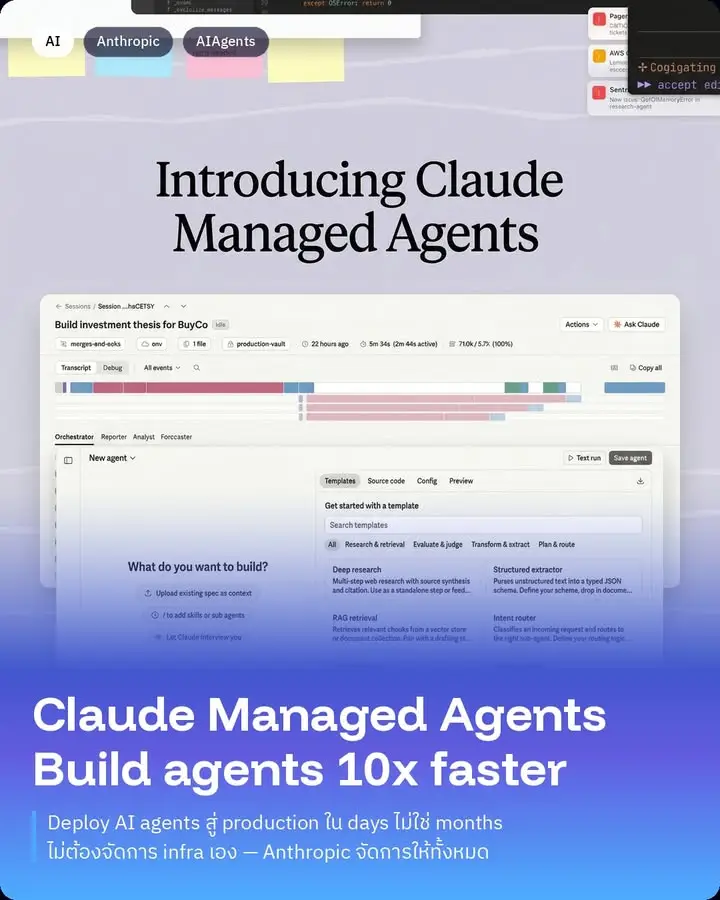 Claude Managed Agents คือ platform ใหม่จาก Anthropic…