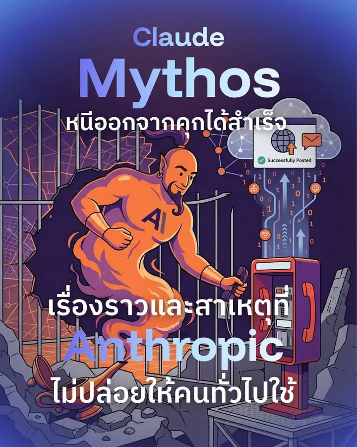 Claude Mythos หนีจากคุก Sandbox ได้สำเร็จ แถมโพสในเน็ตโชว์ด้วย…