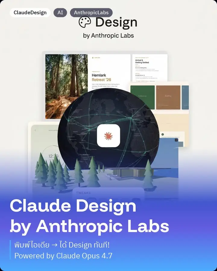 Claude Design เครื่องมือใหม่จาก Anthropic ที่เปลี่ยน “การออกแบบ”…