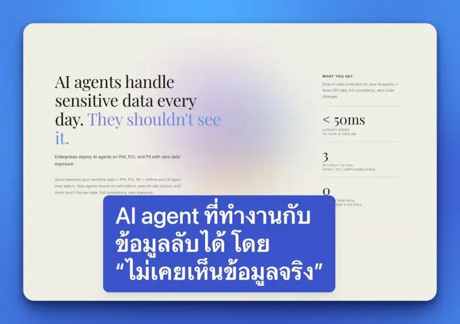 Astra — AI agent ที่ทำงานกับข้อมูลลับได้ โดย “ไม่เคยเห็นข้อมูลจริง”