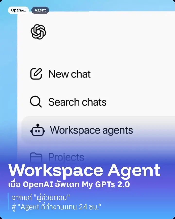 Workspace Agents in ChatGPT คือการอัปเกรดจาก GPTs ไปสู่…