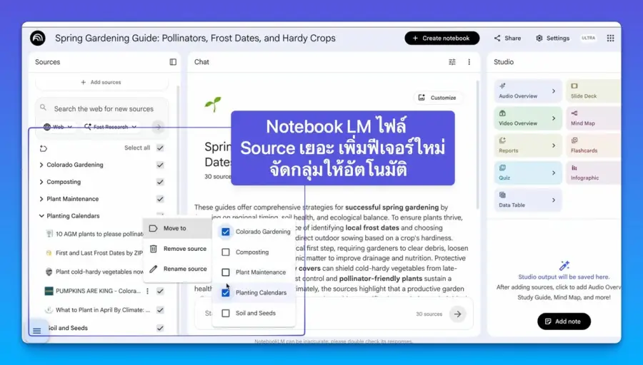 NotebookLM เพิ่งปล่อยฟีเจอร์ การติดป้ายชื่อและจัดกลุ่มแหล่งข้อมูล…