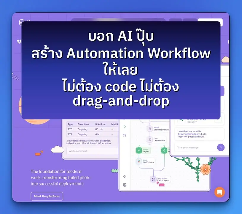 บอก AI ว่าอยากทำ automation อะไร — มันสร้าง workflow ให้เลย