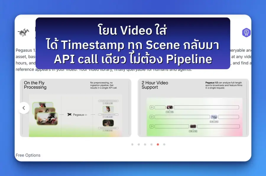 โยน video ใส่ — ได้ metadata แบบ timestamp ทุก scene กลับมาใน API…