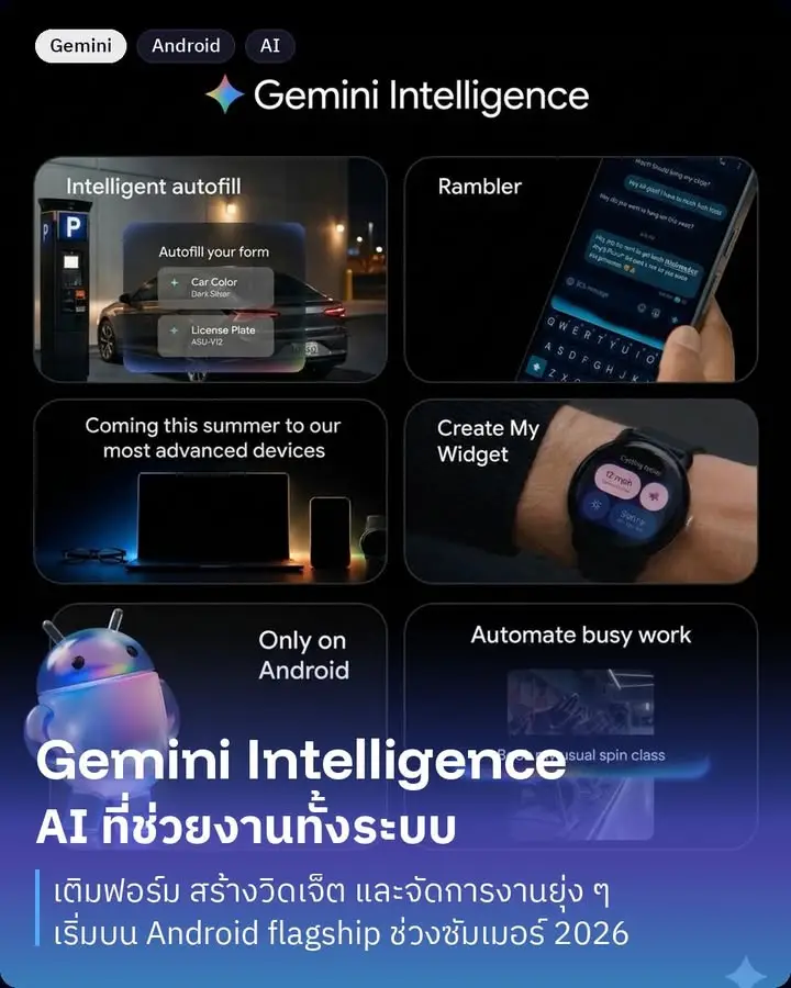 Gemini Intelligence คือทิศทางใหม่ของ Google ที่กำลังดันให้ AI บน…