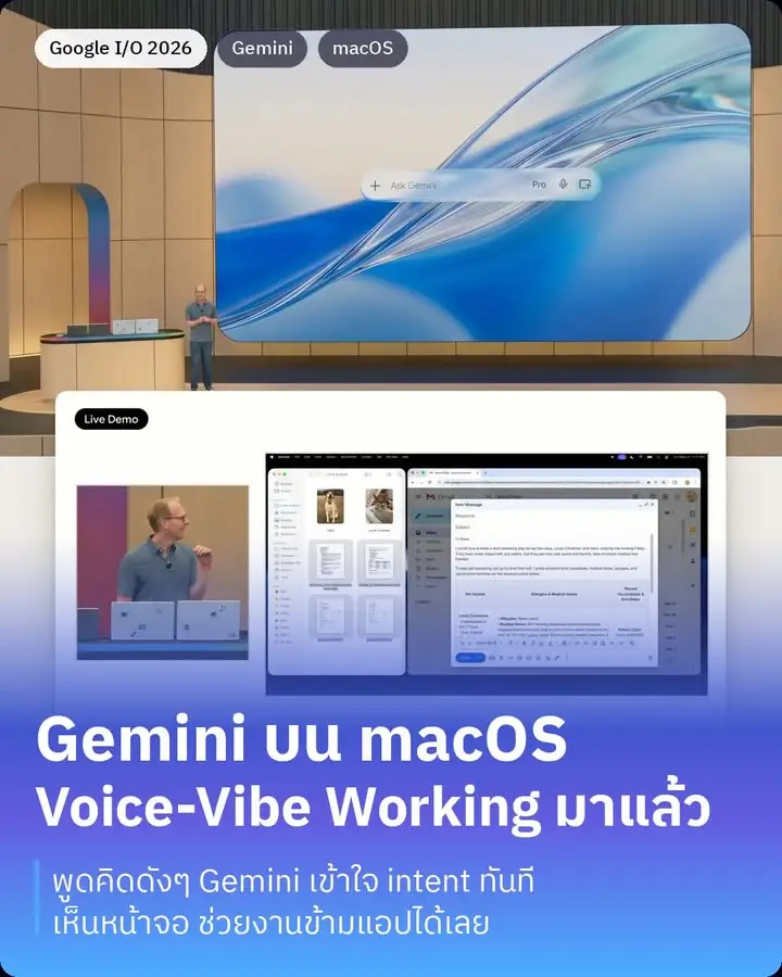 Gemini App บน macOS มาพร้อม Voice-Vibe Working ที่เจ้าอื่นทำไม่ได้