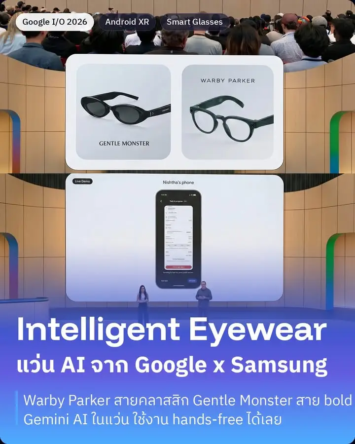 Google จับมือ Samsung เปิดตัว Intelligent Eyewear แว่น AI…