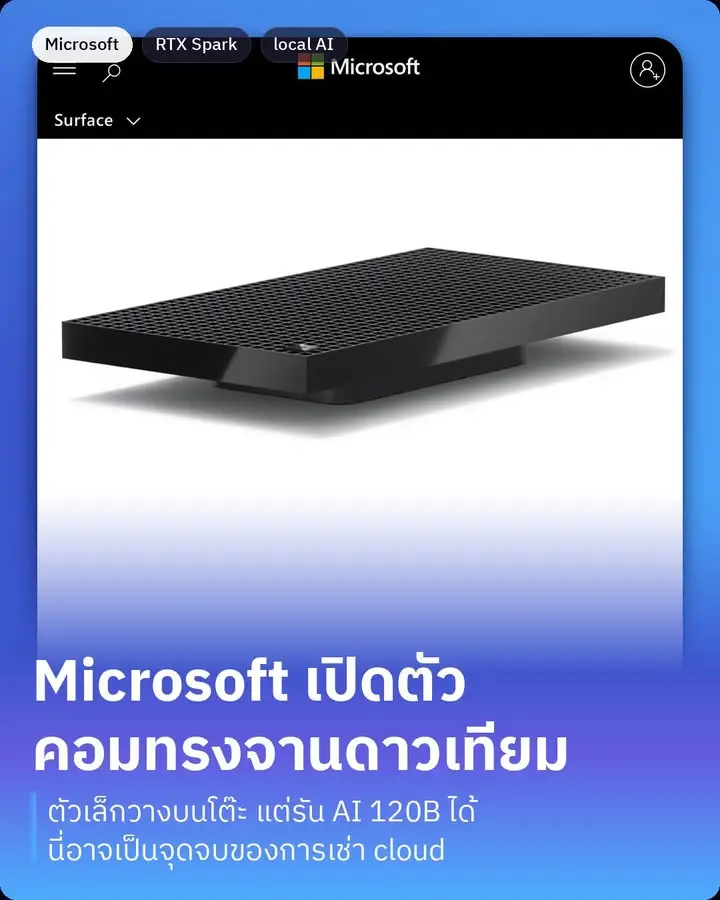 จำชิป RTX Spark ที่ NVIDIA เพิ่งเปิดตัวได้ไหมครับ เมื่อกี้ในงาน…