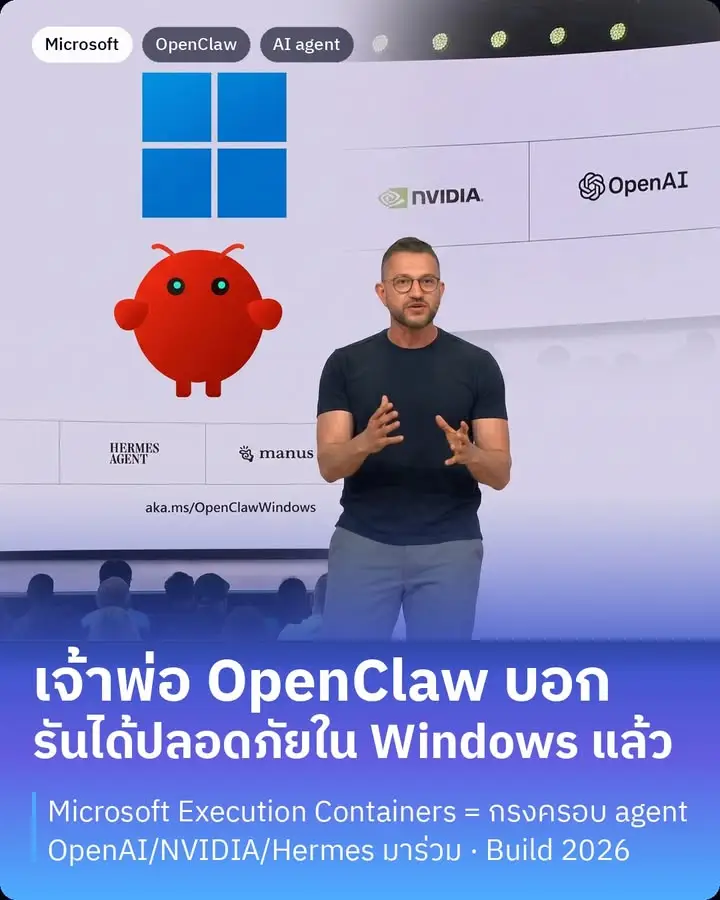 เจ้าพ่อ OpenClaw อย่าง Peter Steinberger ขึ้นเวที Microsoft Build…