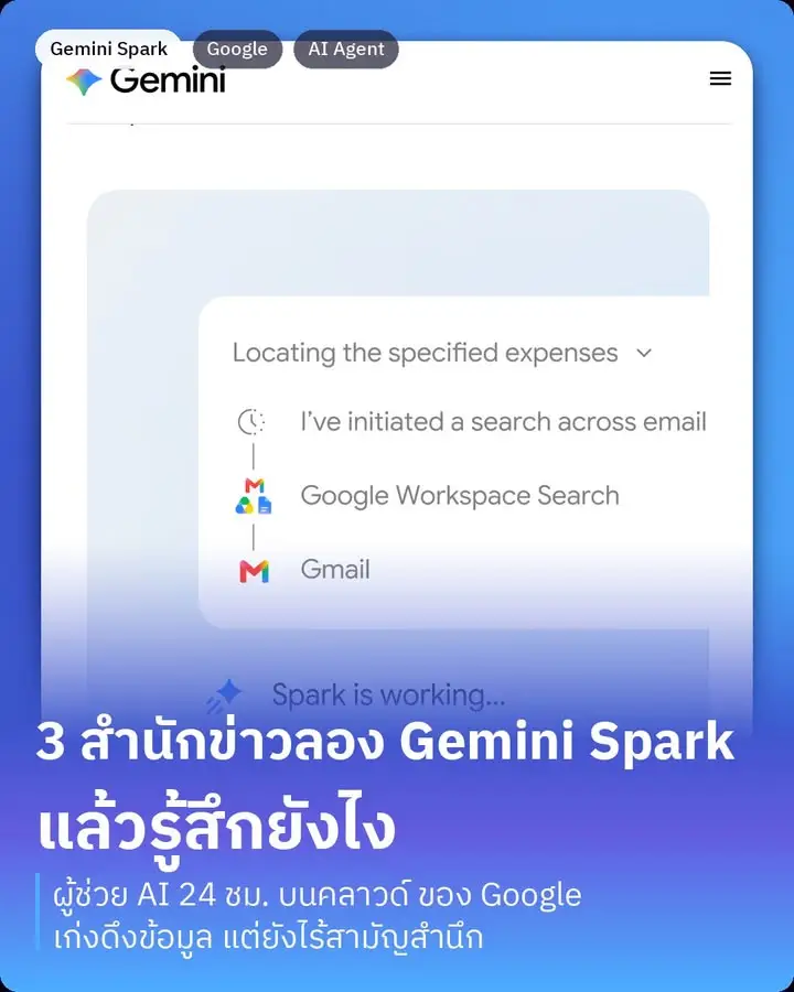 Gemini Spark คือผู้ช่วย AI แบบ "ทำงานให้ตลอด 24 ชั่วโมง"…