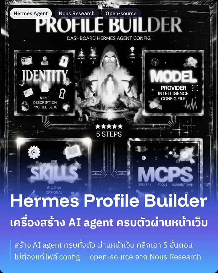 สร้าง AI agent ไม่ต้องแก้ config — Nous Research