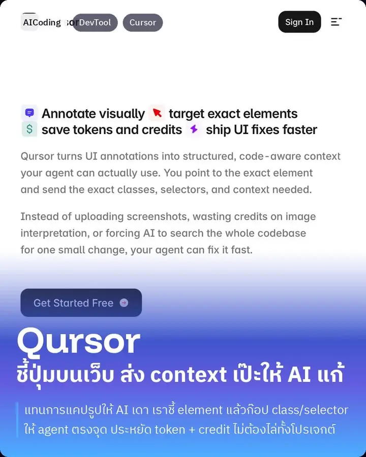 Qursor คือเครื่องมือที่ให้เราชี้ element บนหน้าเว็บด้วยสายตา…