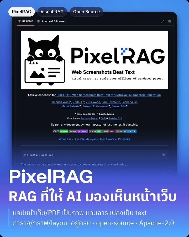 RAG แบบใหม่ที่ให้ AI "มองเห็น" หน้าเว็บแทนการแปลงเป็นข้อความ