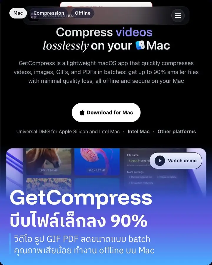 GetCompress คือแอพ Mac เล็กๆ…