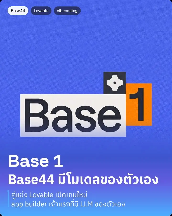 Base44 เพิ่งประกาศตัวแรงมากด้วยการเปิด Base 1 ซึ่งเป็นโมเดล AI…