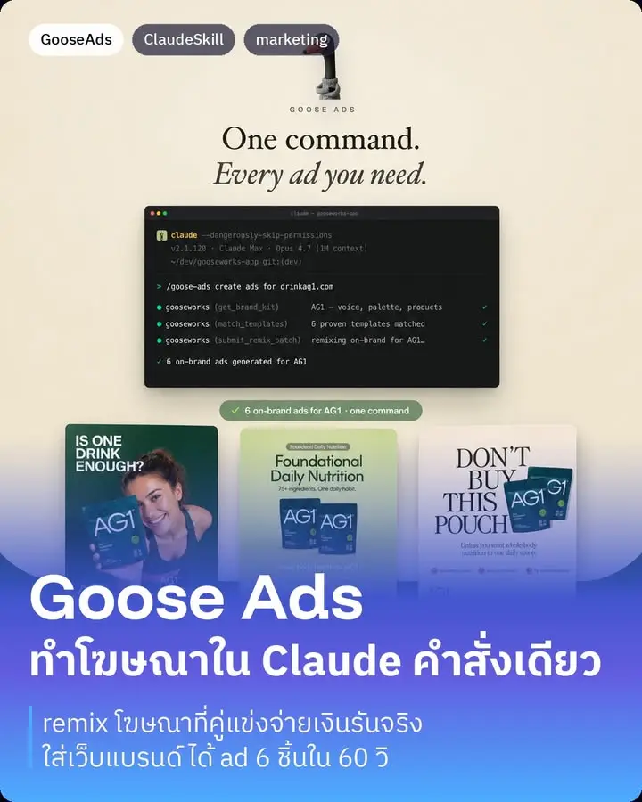 Goose Ads คือ skill ใหม่จากบริษัท Gooseworks…