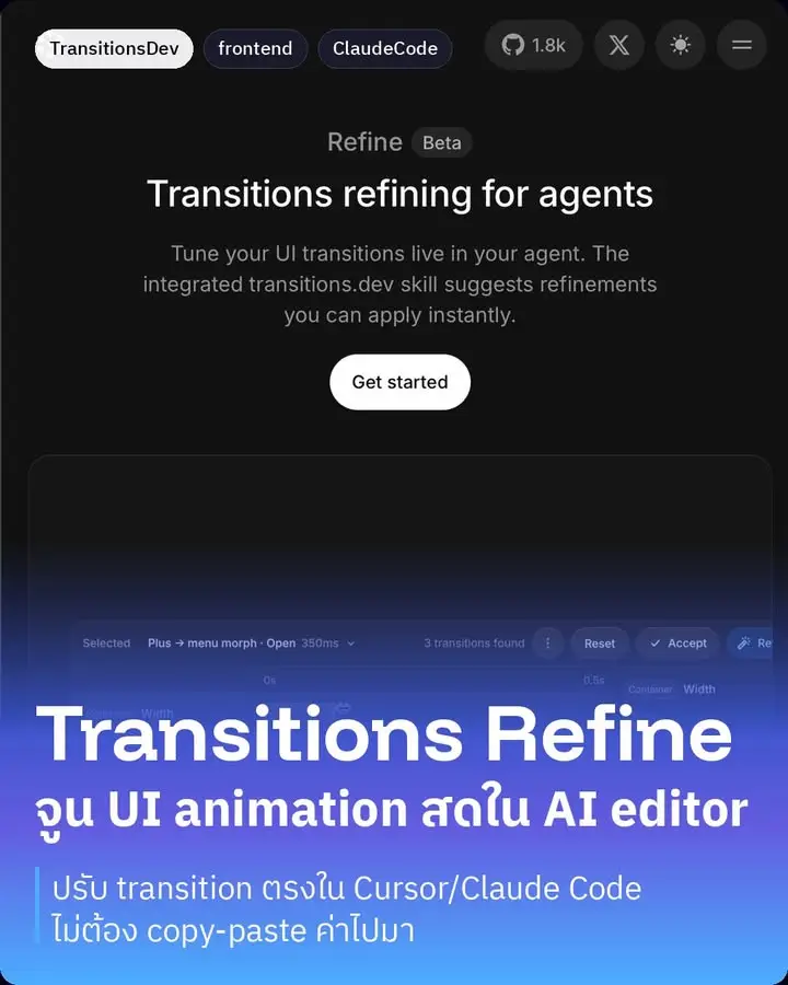 Transitions Refine คือเครื่องมือใหม่จาก Jakub Antalik…