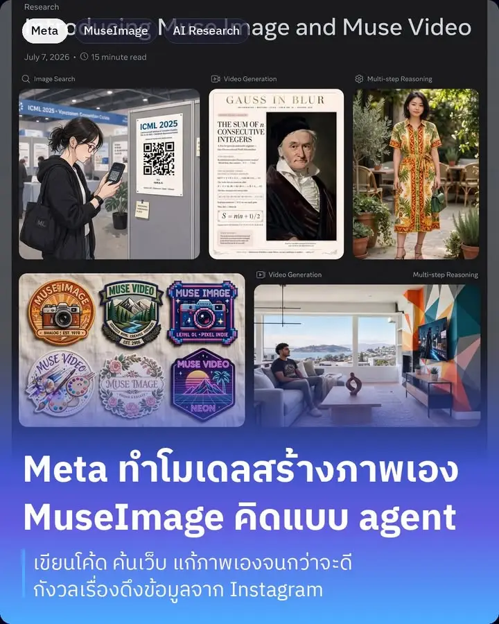 Muse Image คือโมเดลสร้างภาพ AI ตัวใหม่ล่าสุดของ Meta…