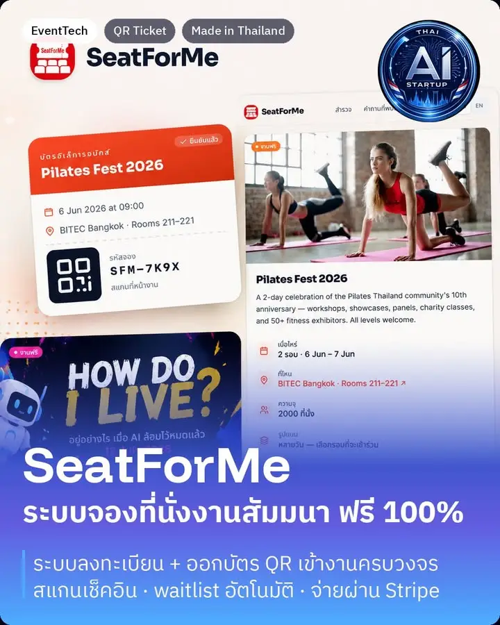 Startup AI ไทย ตอนที่ 17 — SeatForMe