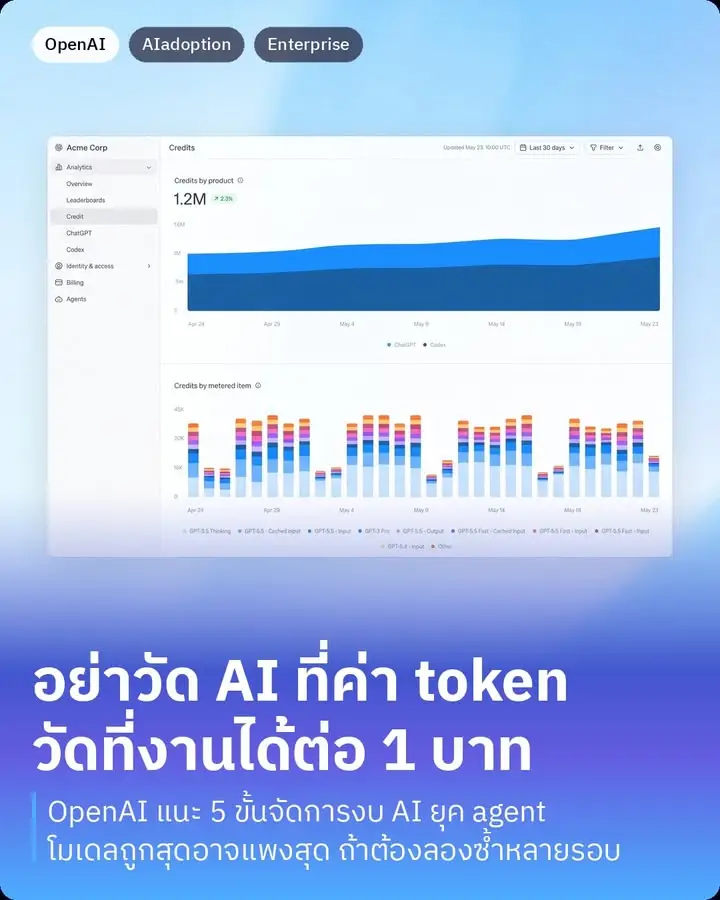 อย่าวัดความคุ้มของ AI ที่ราคา token อย่างเดียว…