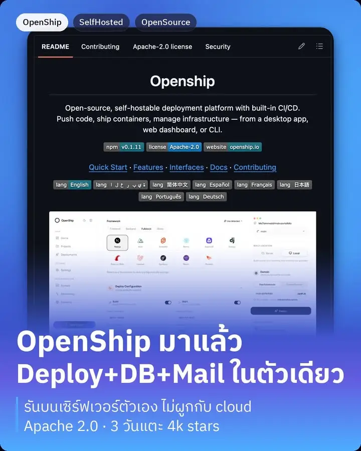 มีตัวนึงที่น่าจับตาสำหรับคนทำ self-hosted infrastructure