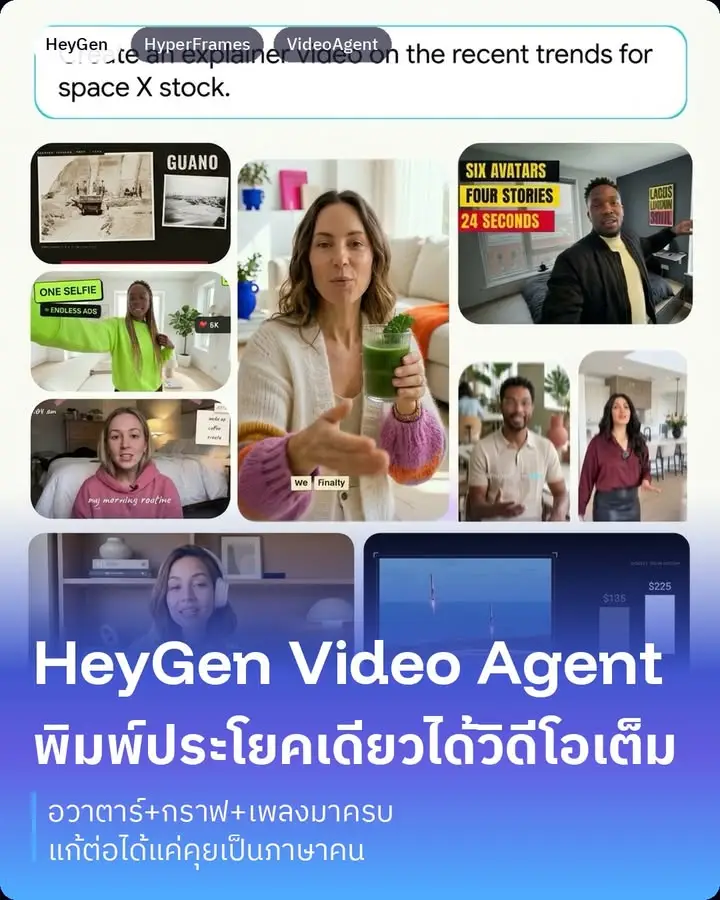 Video Agent คือฟีเจอร์ใหม่ของ HeyGen ที่เพิ่งประกาศเมื่อวานนี้…