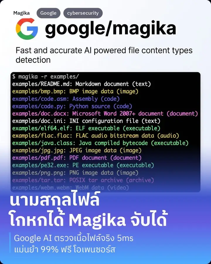 Magika คือเครื่องมือของ Google…
