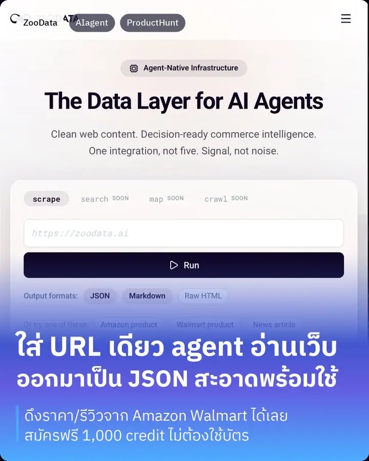 ZooData — API ที่ทำหน้าที่เป็นชั้นข้อมูลให้ AI agent…