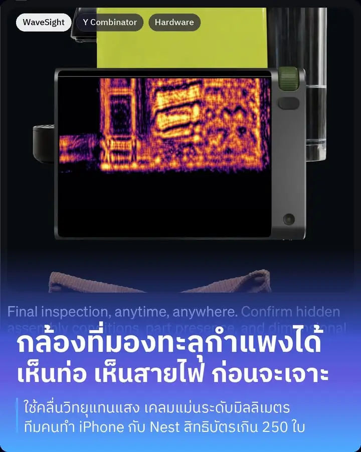 มีสตาร์ทอัพเปิดตัวกล้องที่มองทะลุกำแพงได้ครับ ชื่อ WaveSight…