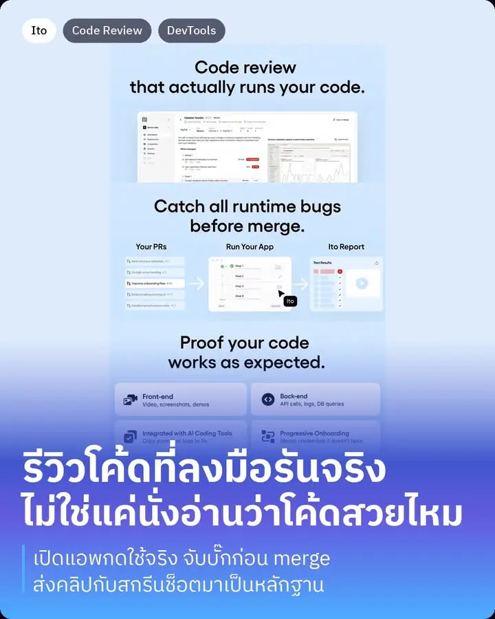 Ito คือตัวรีวิวโค้ดที่ไม่ได้อ่านโค้ดอย่างเดียว…