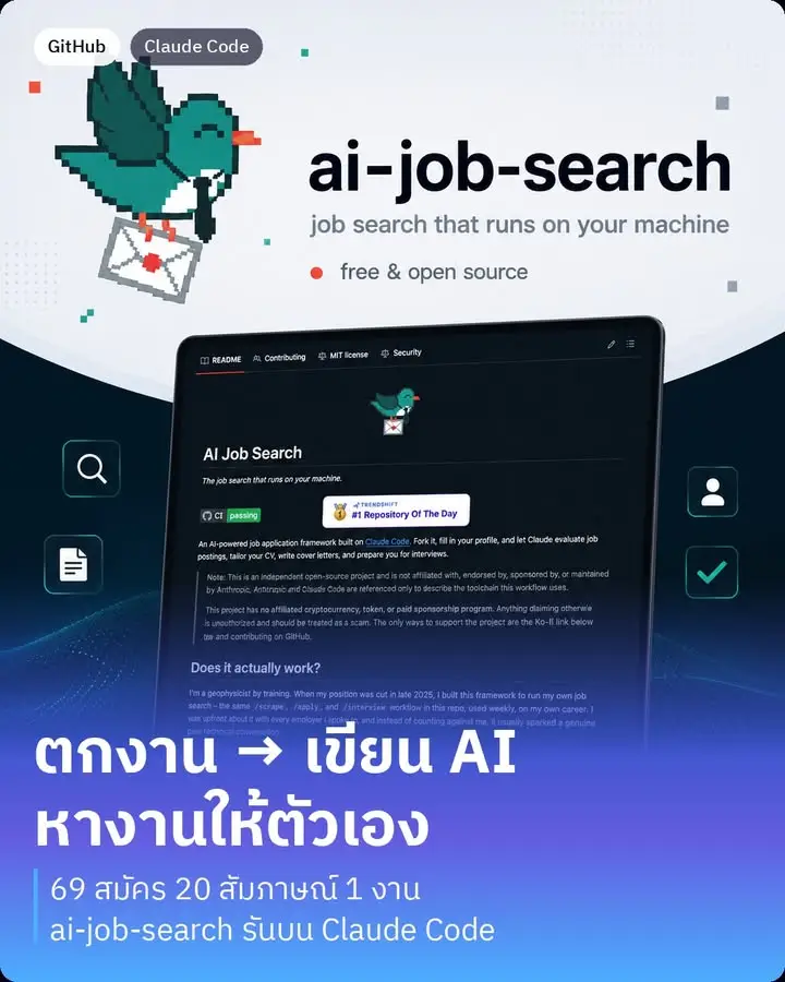 คนนึงตกงานปลายปี 2025 แล้วเขียนเครื่องมือหางานด้วย Claude Code…
