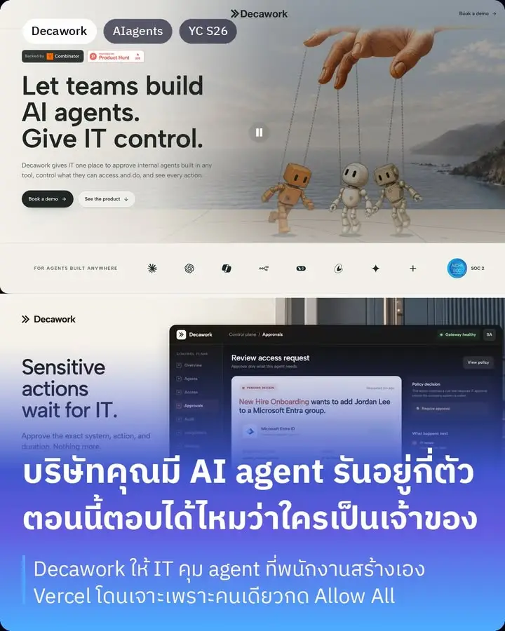 Decawork คือแผงควบคุมกลางสำหรับ AI agent…