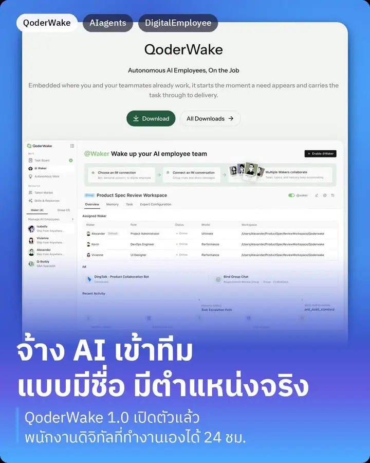 QoderWake 1.0 เปิดตัวอย่างเป็นทางการแล้วจากทีม Qoder…