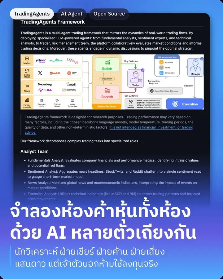 TradingAgents คือโปรเจกต์ที่จำลองห้องค้าหุ้นทั้งห้องด้วย AI…