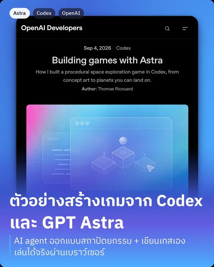 Astra คือ Codex agent ที่ OpenAI เอามาสร้างเกม 3D…