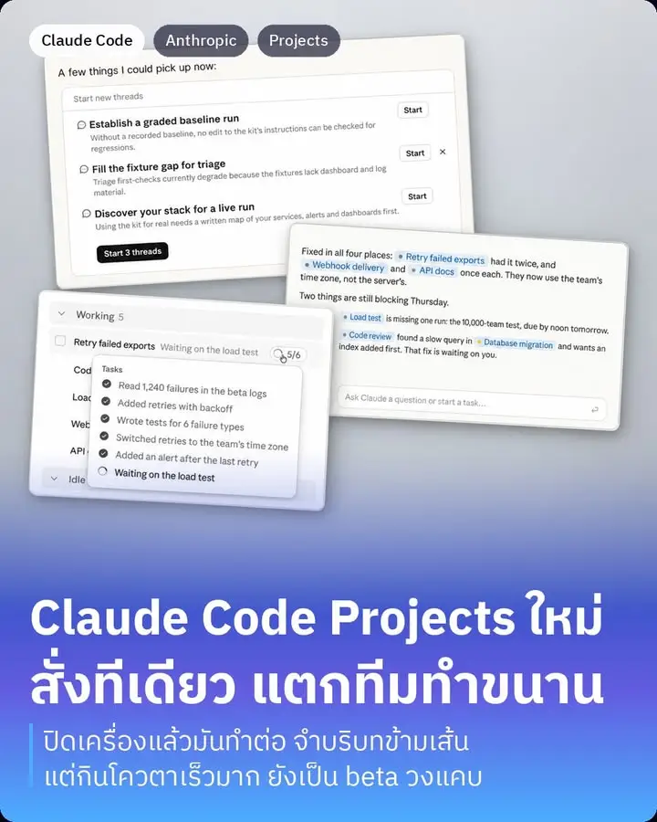 Claude รื้อ Projects ใหม่หมด…