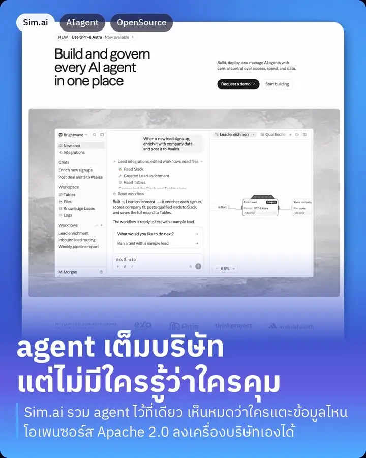 Sim.ai คือที่ทำงานสำหรับสร้าง AI agent ที่เปิดซอร์สทั้งตัว…