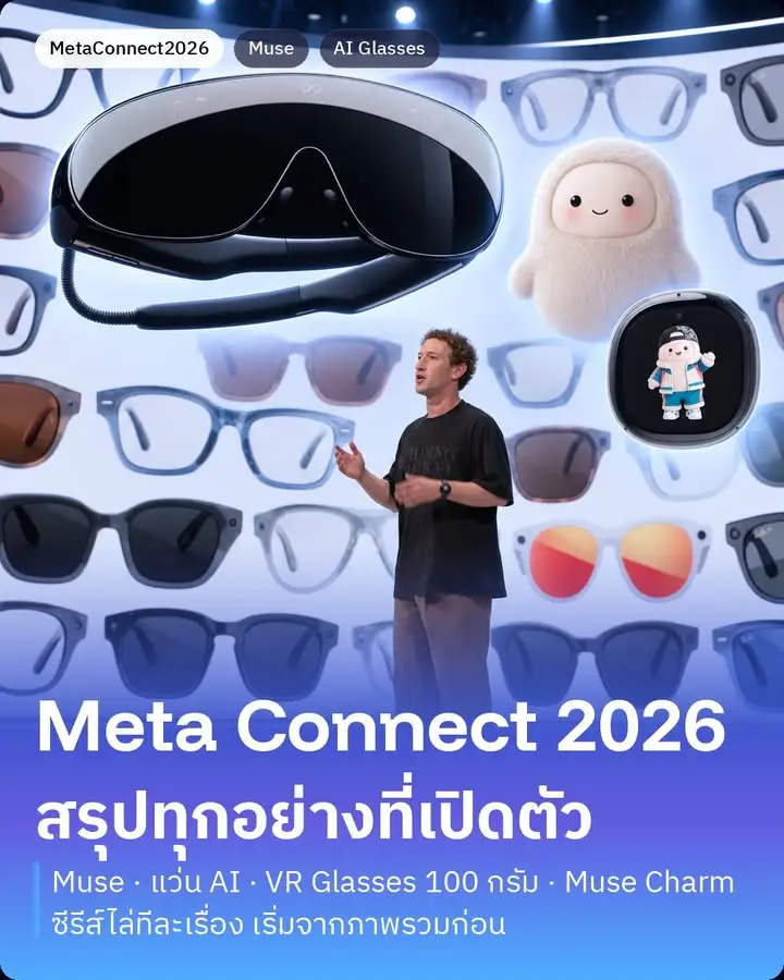 งาน Meta Connect 2026 ปีนี้ ผมสรุปเป็นซีรีส์มาให้ดูกันทุกคน…