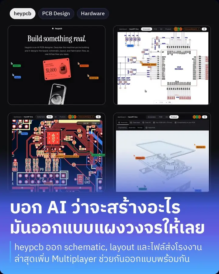 heypcb คือ AI ออกแบบแผงวงจร (PCB)…