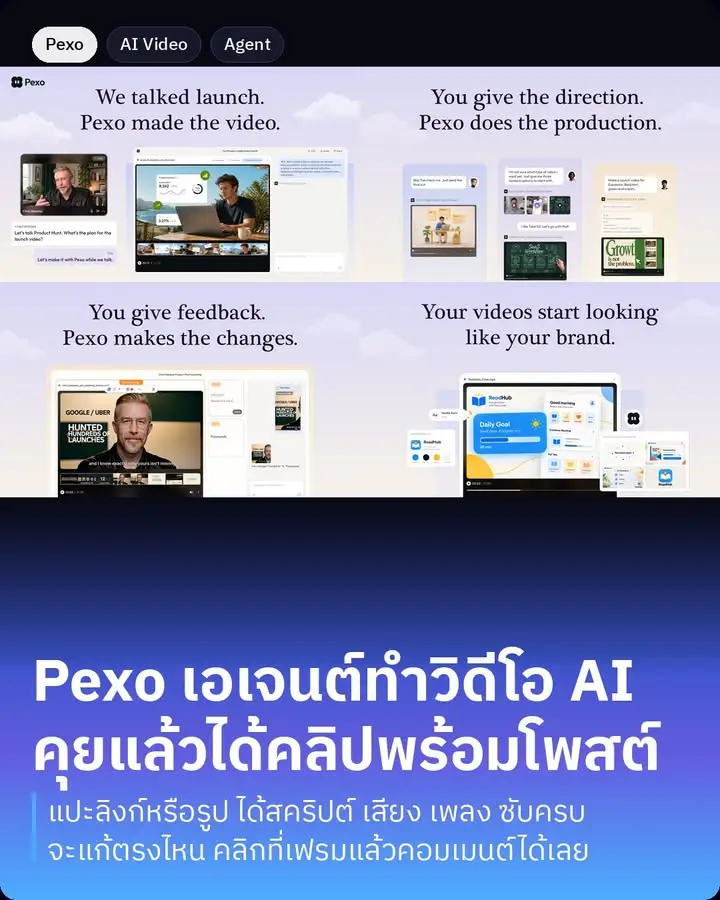 Pexo คือ AI video agent…