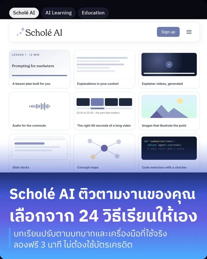 Scholé AI คือแพลตฟอร์มสอนการใช้ AI…